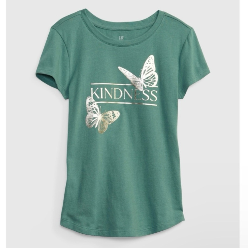 Girls Green GAP Kindness T-Shirt